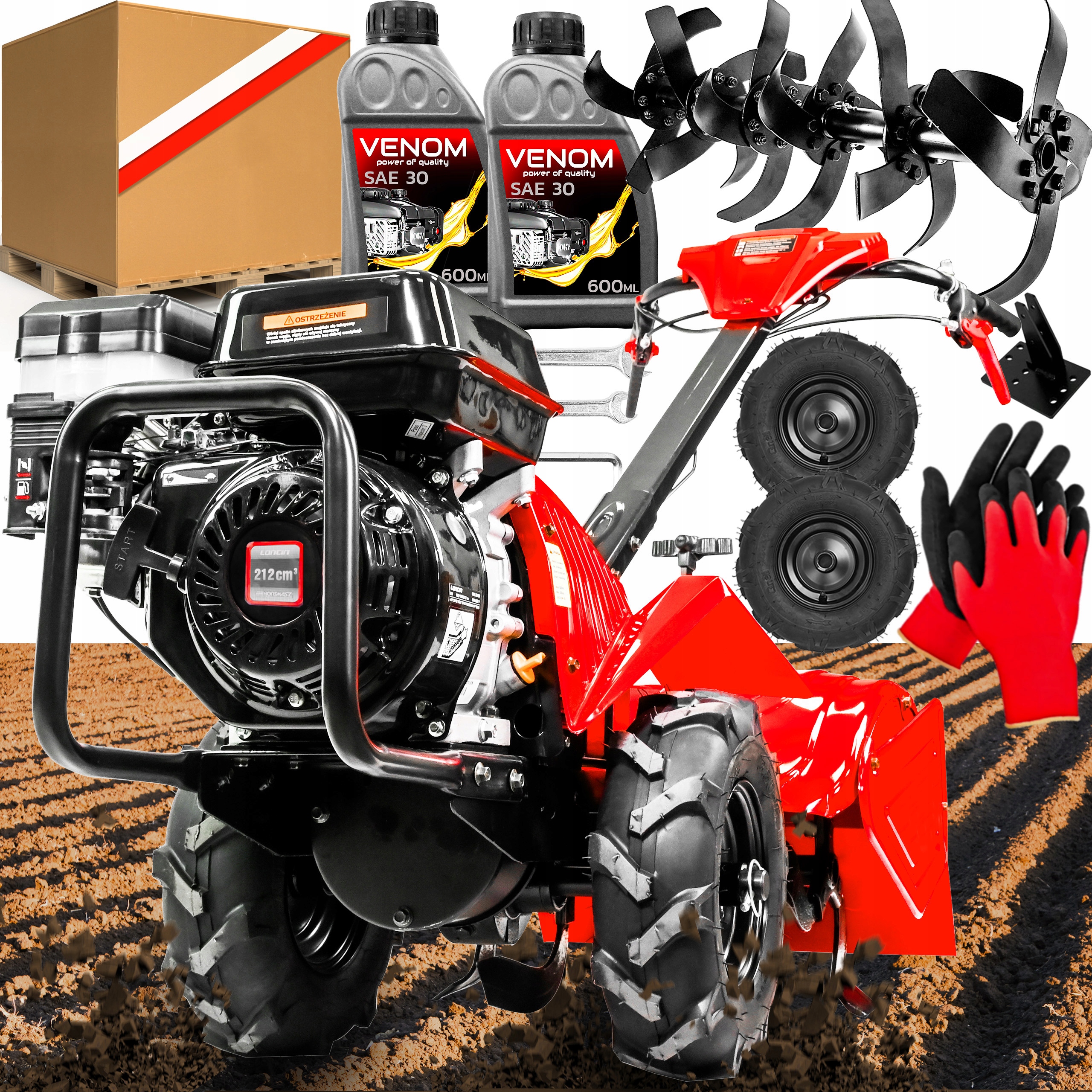 POĽSKÝ BENZÍN HRUBÝ NÁSTROJ VÝKON 9 HP ZADNÝ GENERÁTOR VEĽKÉ KOLESÁ DZIK PREMIUM